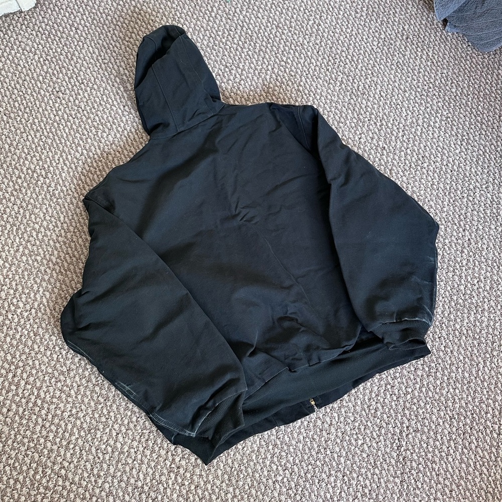Vintage Carhartt Marlboro Jacket Embroidered Black Men’s Size 2XL Made In USA - Picture 2 of 8